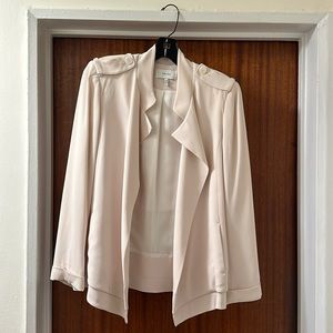 Reiss open front blazer, ecru, size US 6.